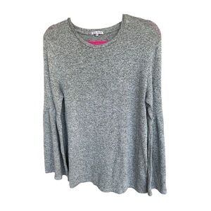 Grey Bell Sleeve Top